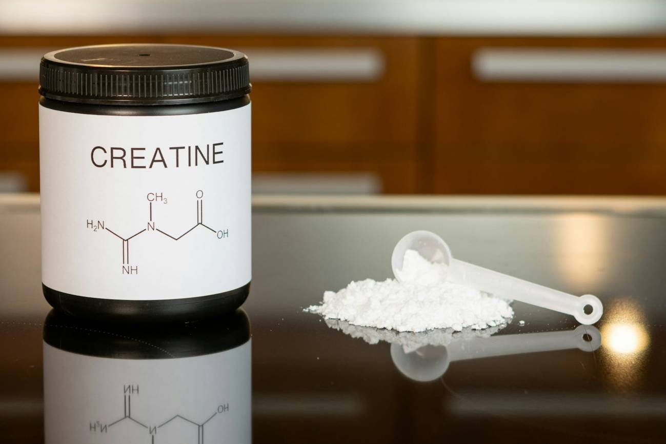 Foto de un envase de creatina. 
