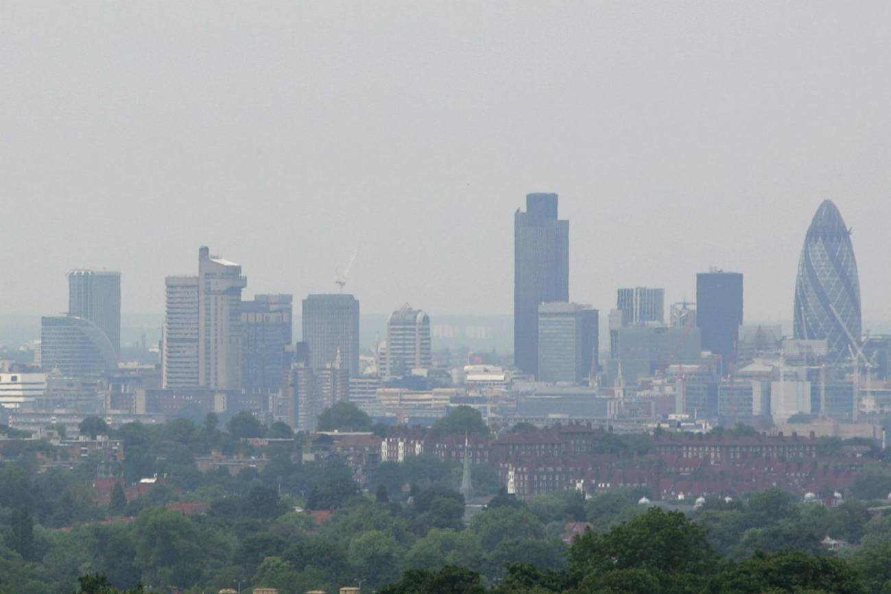 Vista del cielo de Londres