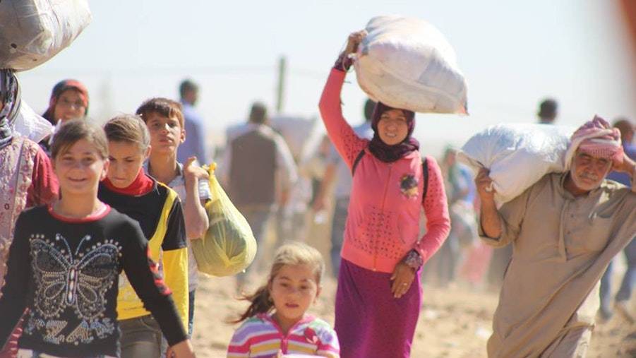 Refugiados sirios en 2014 que abandonaron su país debido a la violencia