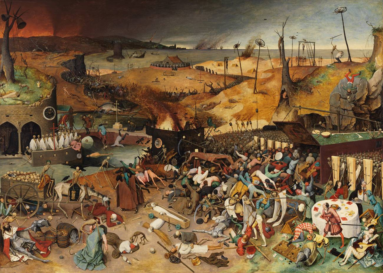 El triunfo de la Muerte, del pintor Pieter Brueghel el Viejo refleja el terror de la peste negra
