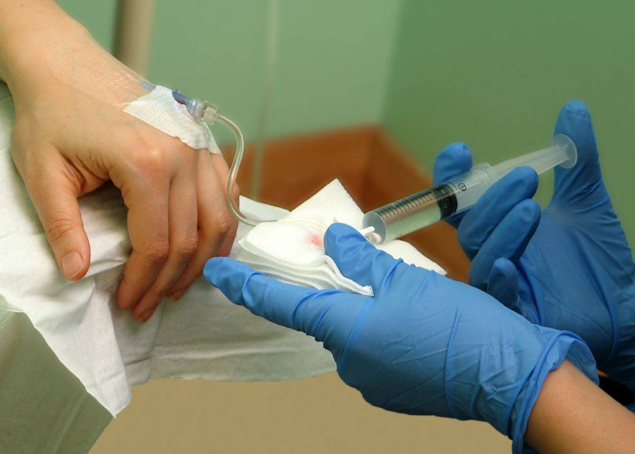 paciente con suero