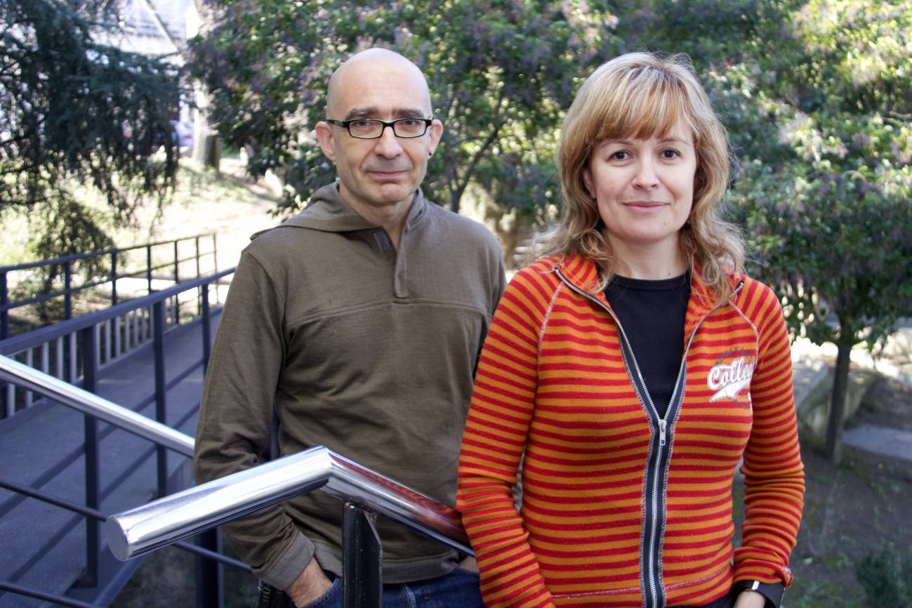 Antonio Villaverde y Esther Vázquez en la UAB