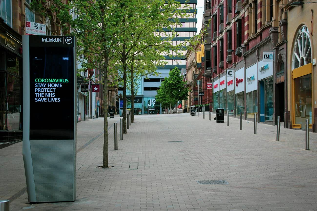 calle de Leeds durante el confinamiento