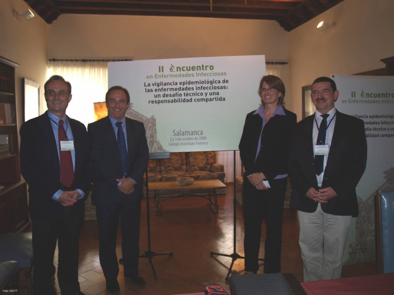 De izquierda a derecha, Juan José Picazo, Javier Castrodeza, Chris van Beneden y Robert George.