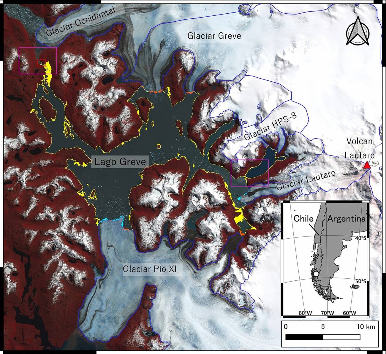 Los satélites GRACE captaron el vaciado masivo de un lago proglacial en la Patagonia chilena
