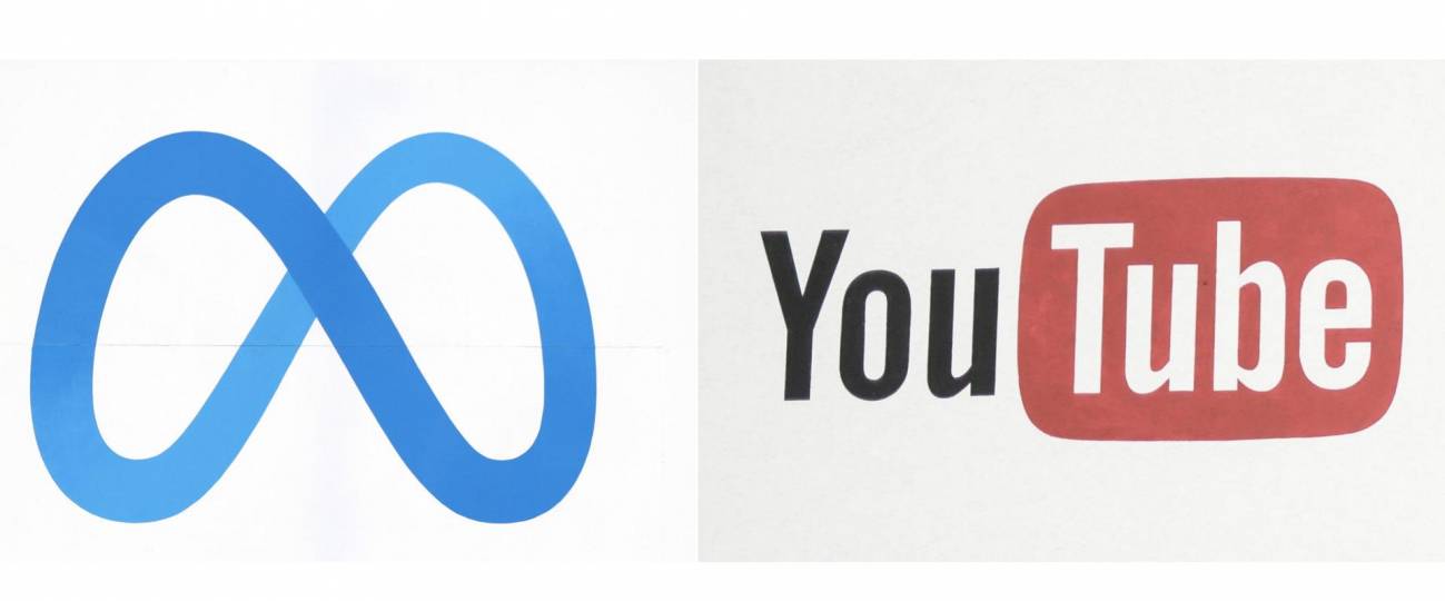 logos de Meta y Youtube