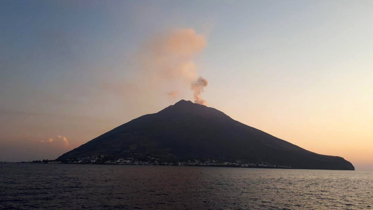 Imagen del volcán Stromboli, en Italia