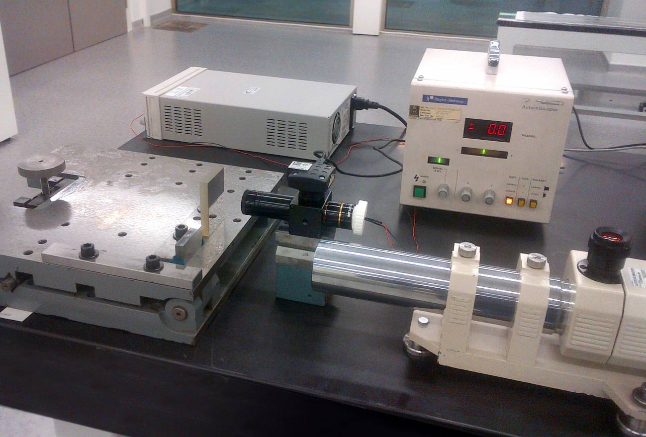 Montaje para la calibración del autocolimador desarrollado