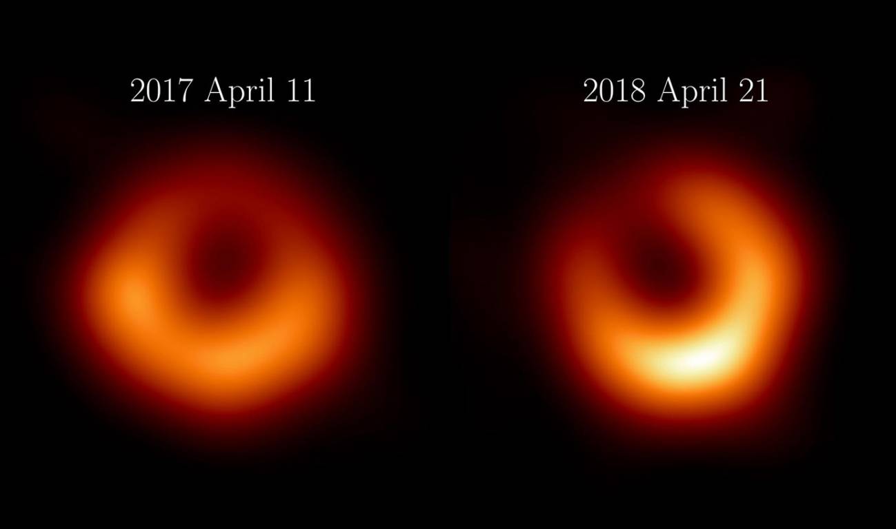 Nuevas imágenes del agujero negro M87* muestran las variaciones en su anillo