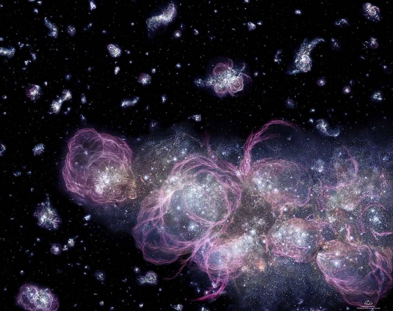 Nuevas pistas sobre las estrellas masivas que dieron forma a las primeras galaxias