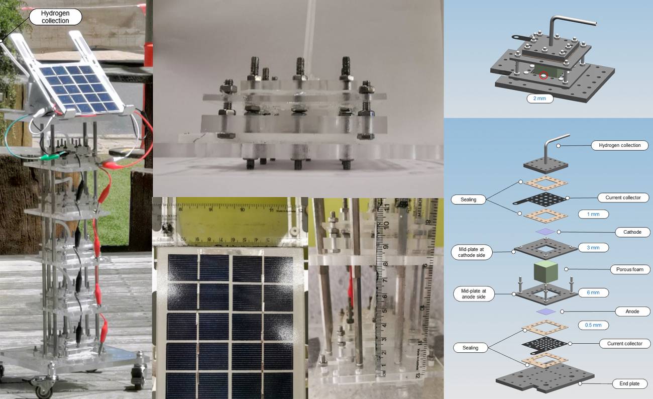 Electrolizador para obtener hidrógeno del agua del aire