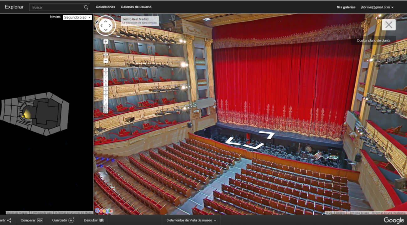 Paseo virtual por el Teatro Real con Google Street View