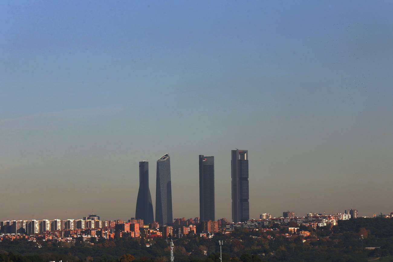 Contaminación en el cielo de Madrid