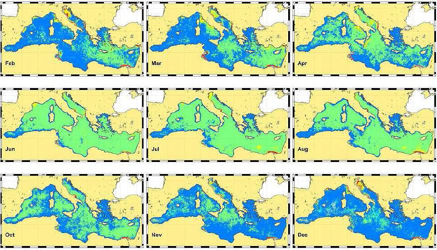 Un algoritmo detecta vía satélite los grupos de fitoplancton del Mediterráneo
