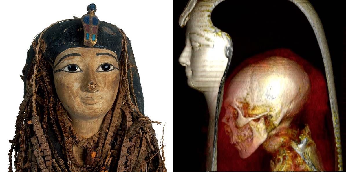 Un análisis por tomografía computarizada revela los secretos del faraón Amenhotep I