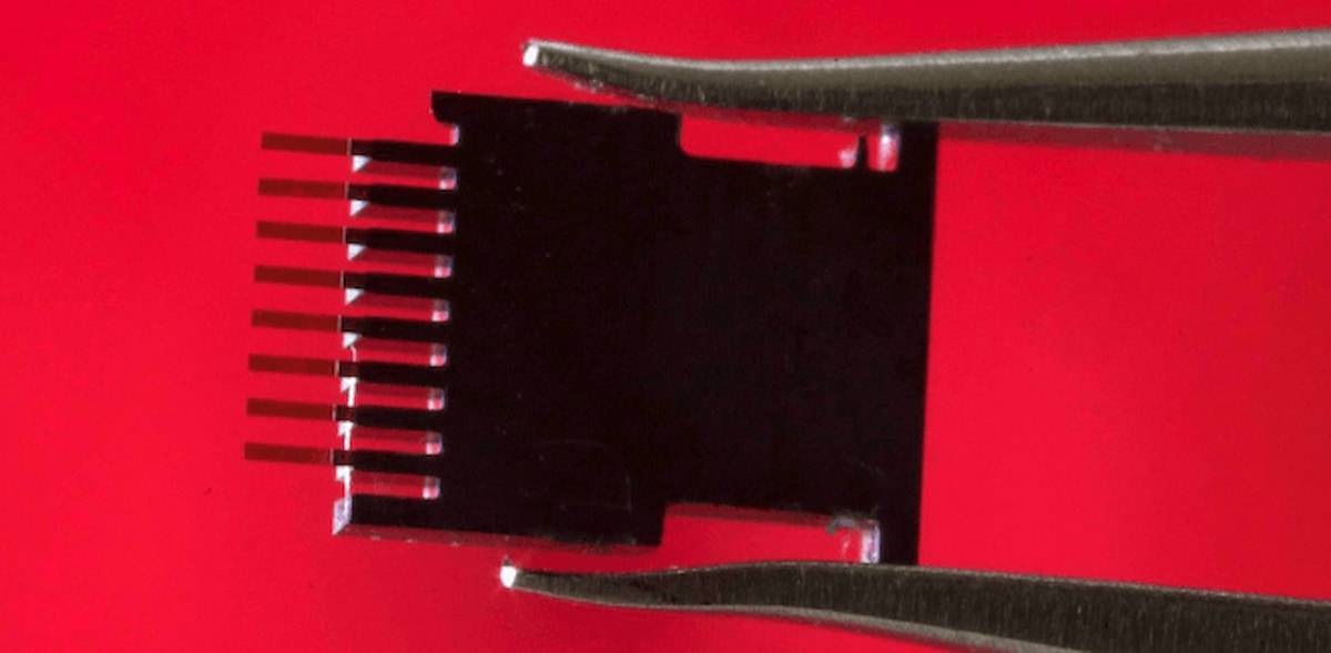 Fotografía del biosensor, de medio milímetro de longitud. / Joan Costa / CSIC Comunicación