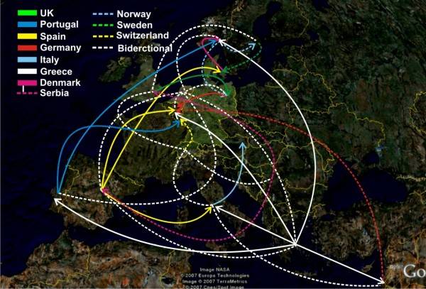 Un mapa muestra la evolución del VIH por Europa