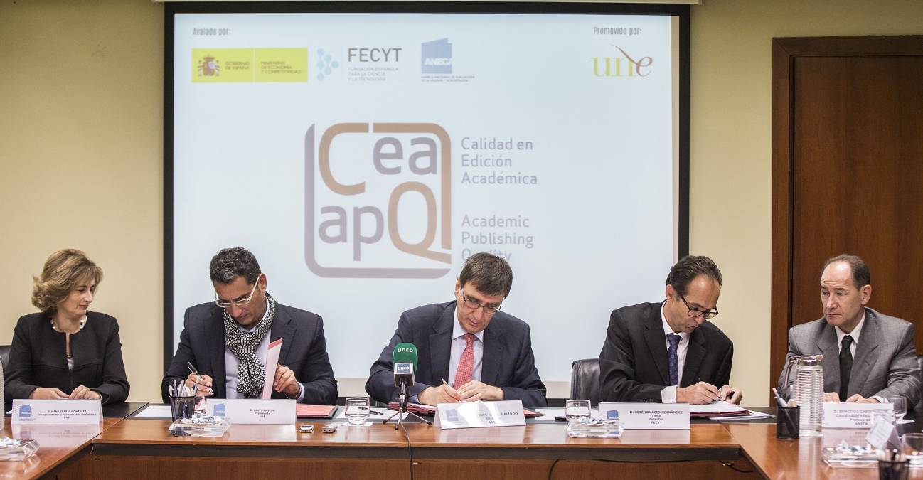 Firma del Convenio para el Sello de Calidad en Edición Académica