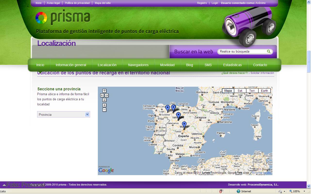 Un sistema inteligente informa de puntos de carga para vehículos eléctricos