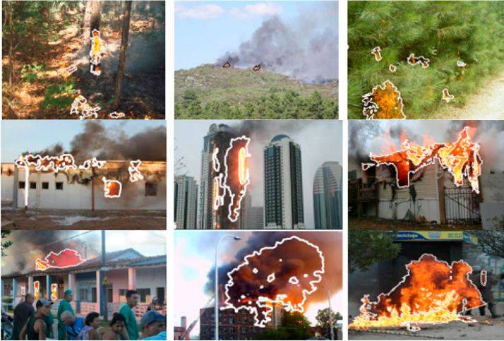 Detecciones de procesos iniciales de combustion forestal y detecciones de fuego en ambientes diferentes a la foresta.