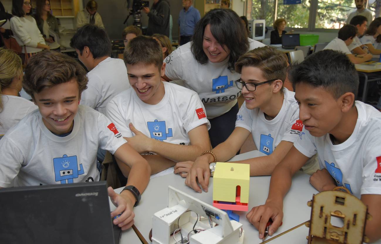 Alumnos de primero de bachillerato del IES Marqués de Suanzes