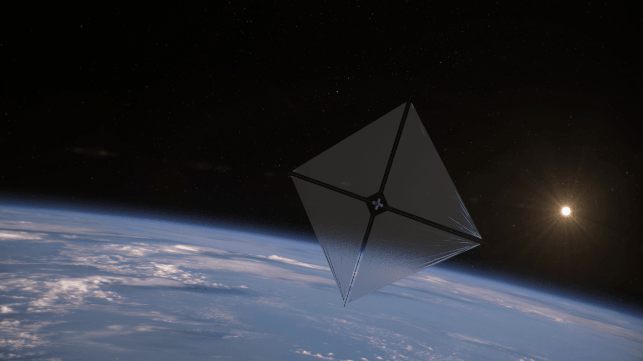 Recreación artística de la nave espacial Advanced Composite Solar Sail