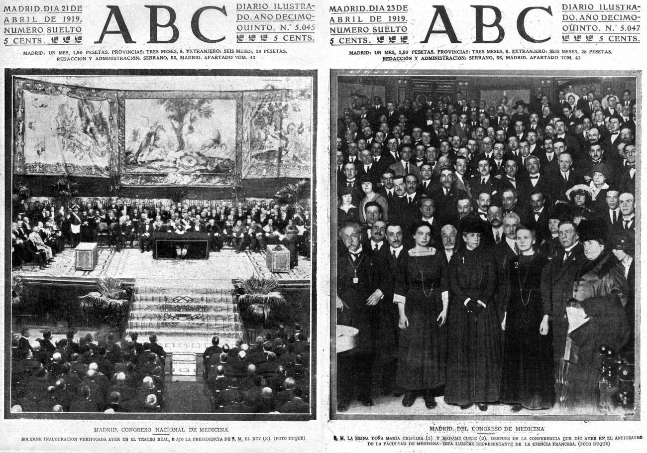 Los viajes de Marie Curie a España