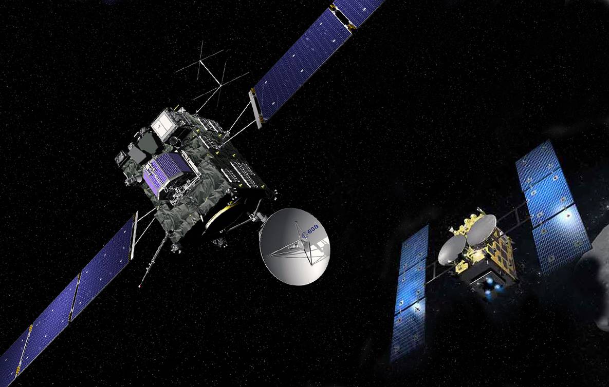 Rosetta ‘versus’ Hayabusa, dos cazadoras frente a frente en el espacio