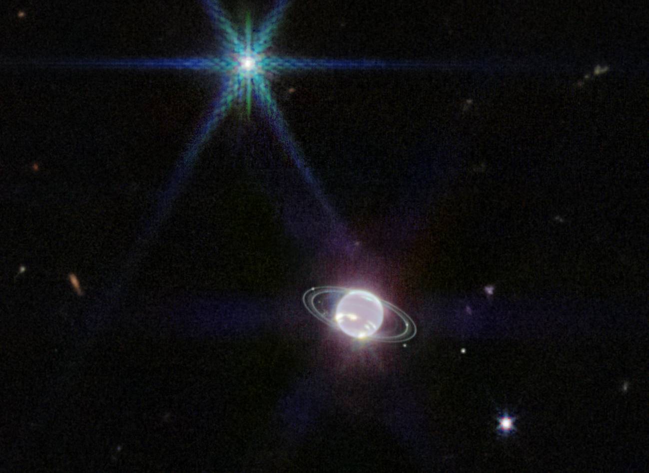 El telescopio Webb ofrece una sorprendente imagen de Neptuno y sus anillos