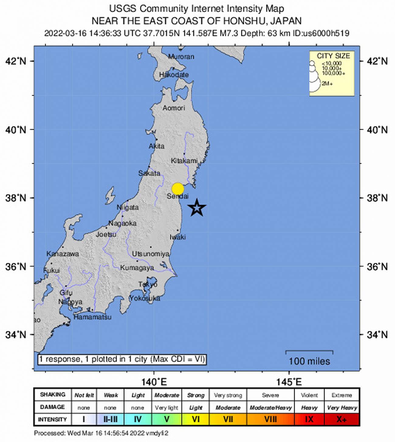 Japón activa la alerta de tsunami tras producirse un terremoto de magnitud 7,3 frente a Fukushima 