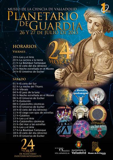 Cartel de la actividad Planetario de Guardia