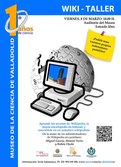 Cartel charla y `wiki- taller'