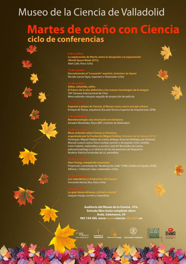 Cartel ciclo de conferencias "Martes de otoño con Ciencia"