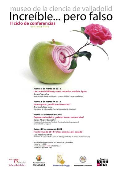 Cartel ciclo de conferencias 'Increíble... pero falso'