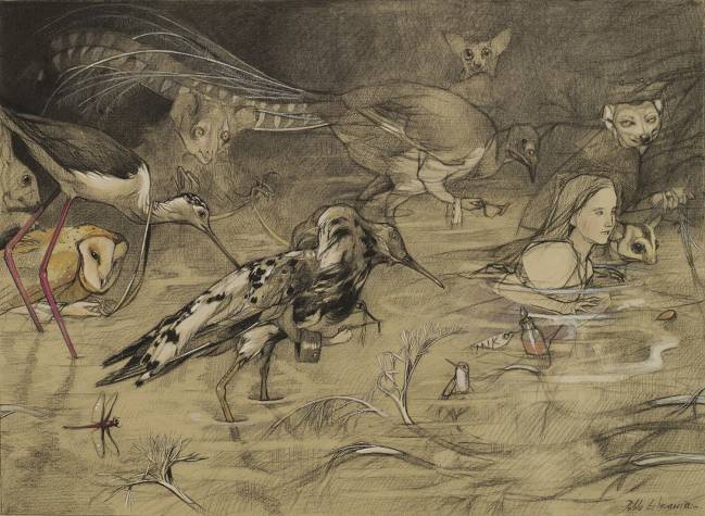 ‘El charco de lágrimas’ un dibujo de Pablo Echevarría.