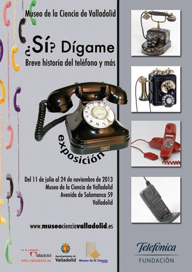 Cartel exposición "¿Sí? Dígame. Breve historia del teléfono y más"