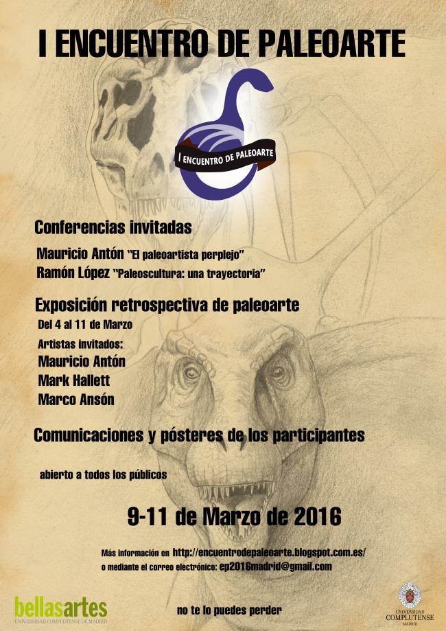 Cartel del I Encuentro de Paleoarte