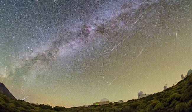 Perseidas captadas desde el Observatorio del Teide 