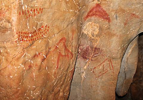 Panel localizado en la cueva de La Pasiega (Puente Viesgo, Cantabria)