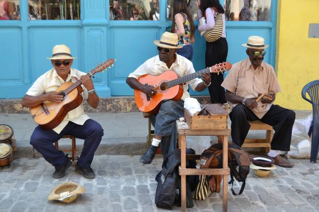 Músicos en La Habana