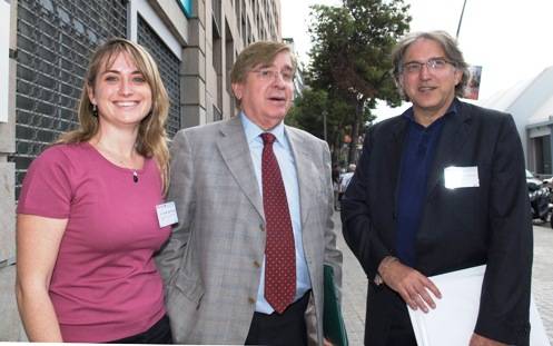 Maria del Mar Mañu, Project Manager de ENERCA, Josep Lluis Vives-Corrons, IP de ENERCA, y Antoni Montserrat, European Commission Policy Officer for Rare Diseases