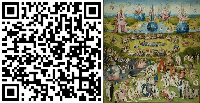 Código QR del trabajo sobre el Jardín de las Delicias