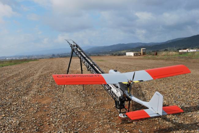 Despegue de uno de los aviones no tripulados empleados en el estudio 