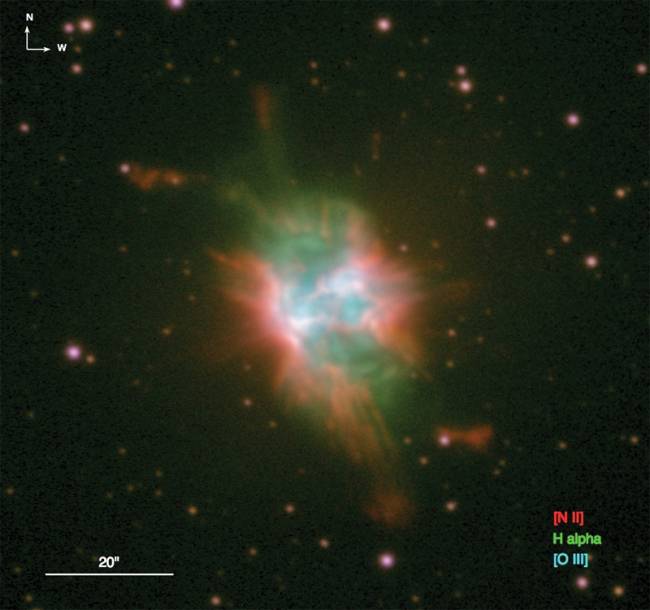 Imagen de NCG 6778 obtenida con el telescopio NOT. 