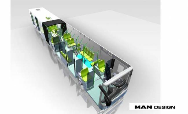 Los autobuses de futuro serán más amplios y eficientes. Imagen: Man.  