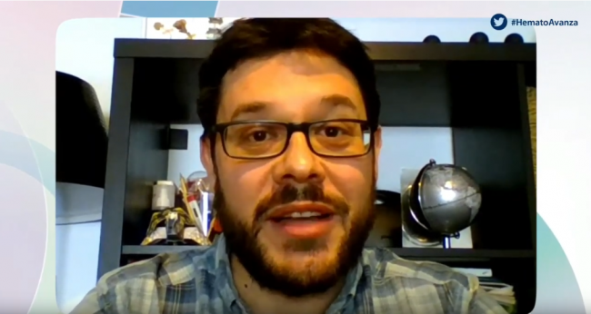 Jesús Méndez en la entrega del premio, a la que asistió en vídeo desde su casa.