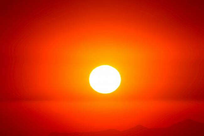 Sol en el horizonte
