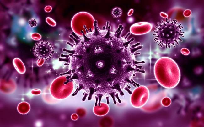 Ilustración del virus del VIH