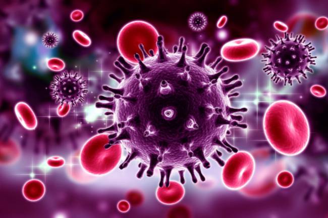 Ilustración del virus del VIH