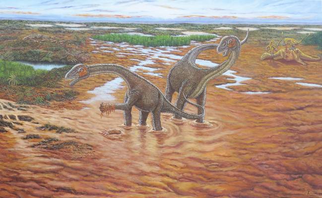 Reconstrucción del paisaje de Utah en el Cretácico Temprano 